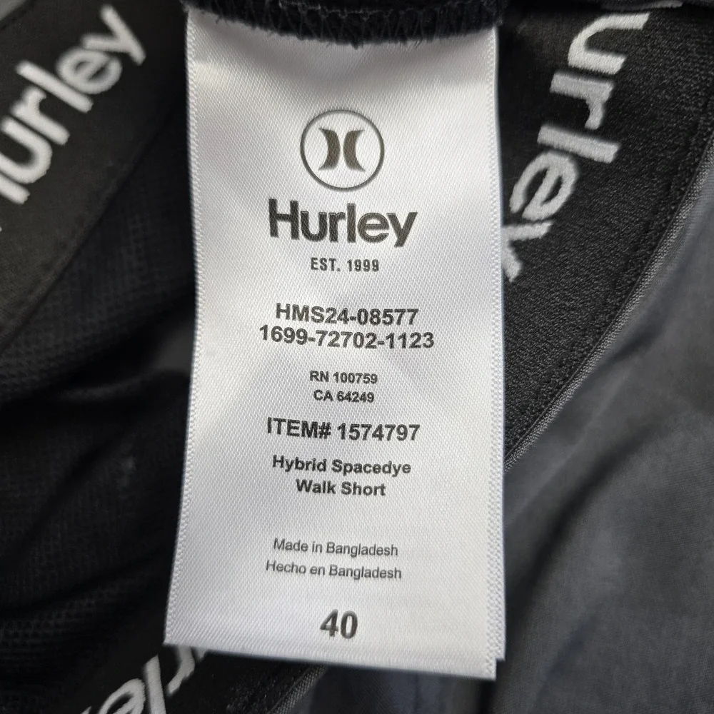 Hurley Shorts Mens 40 Gray Hybrid Walk Chino Stretch Casual Golf Performance